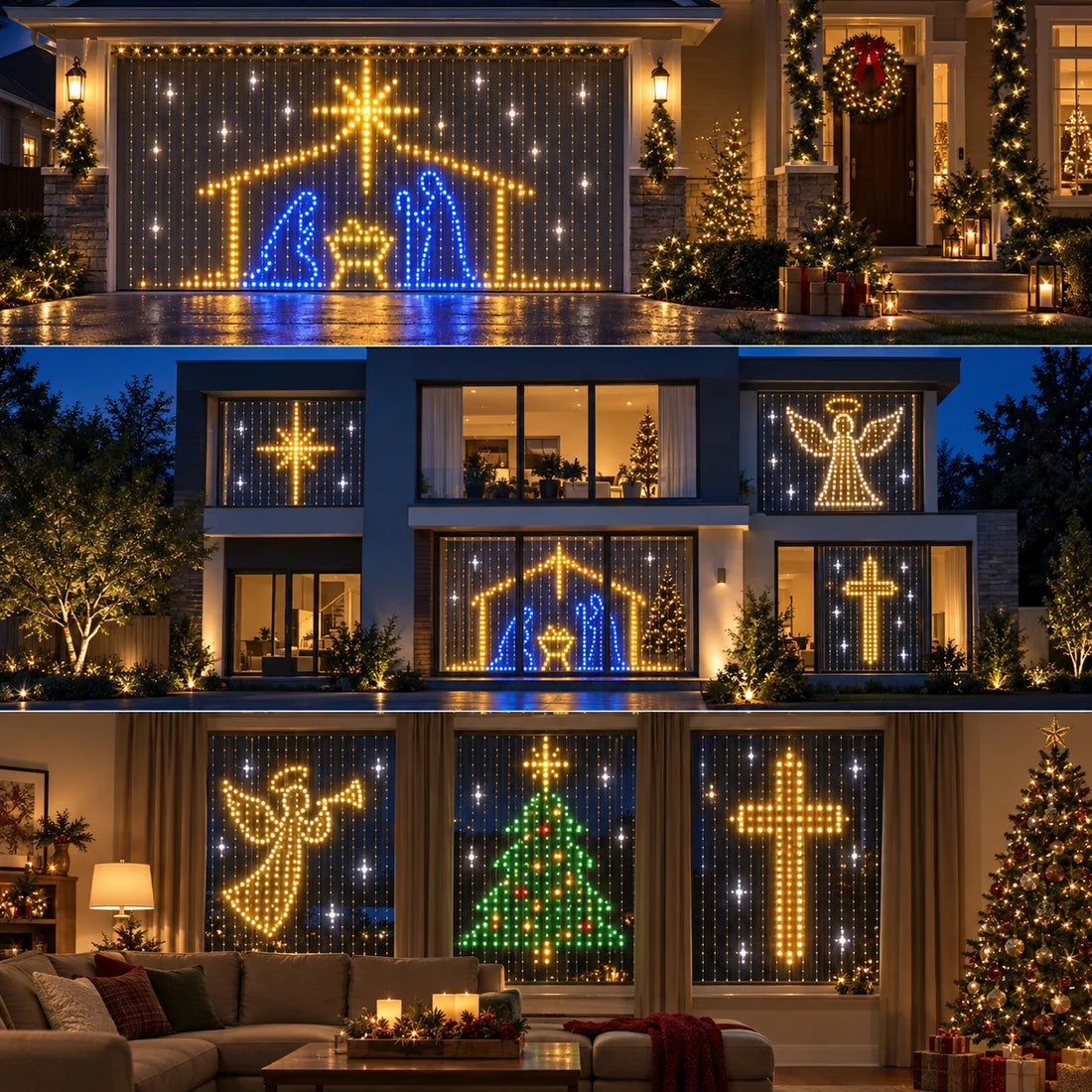 Smart LED Christmas Curtain Lights