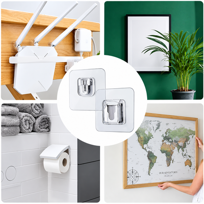 Transparent Adhesive Wall Hooks (40-pack)
