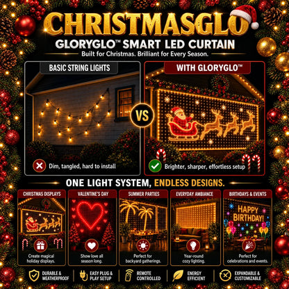 Smart LED Christmas Curtain Lights