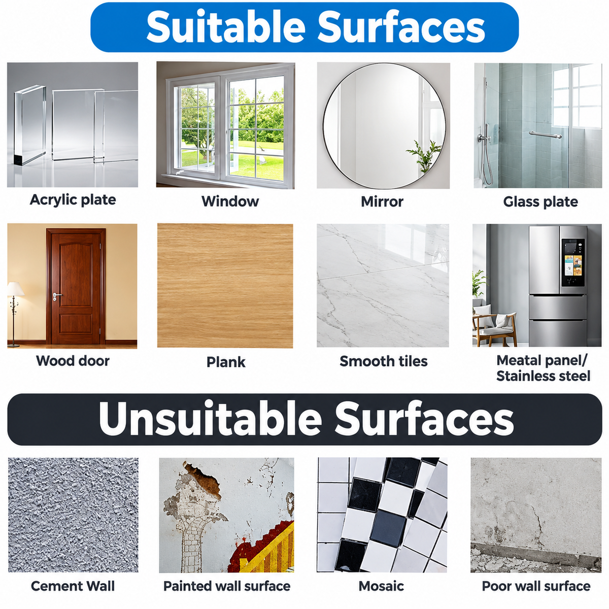 Transparent Adhesive Wall Hooks (40-pack)