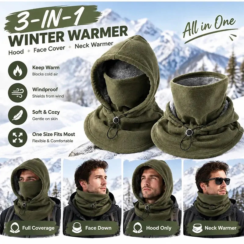 Windproof Fleece Hooded Balaclava