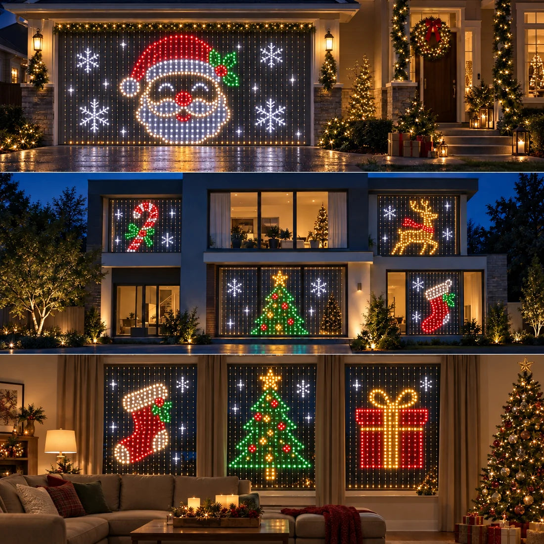 Smart LED Christmas Curtain Lights