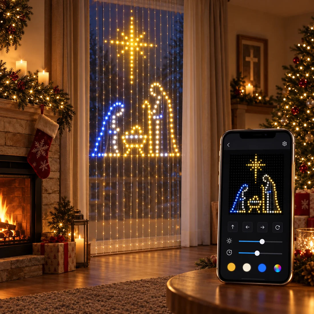 Smart LED Christmas Curtain Lights