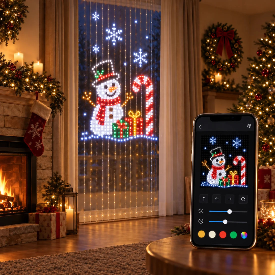 Smart LED Christmas Curtain Lights