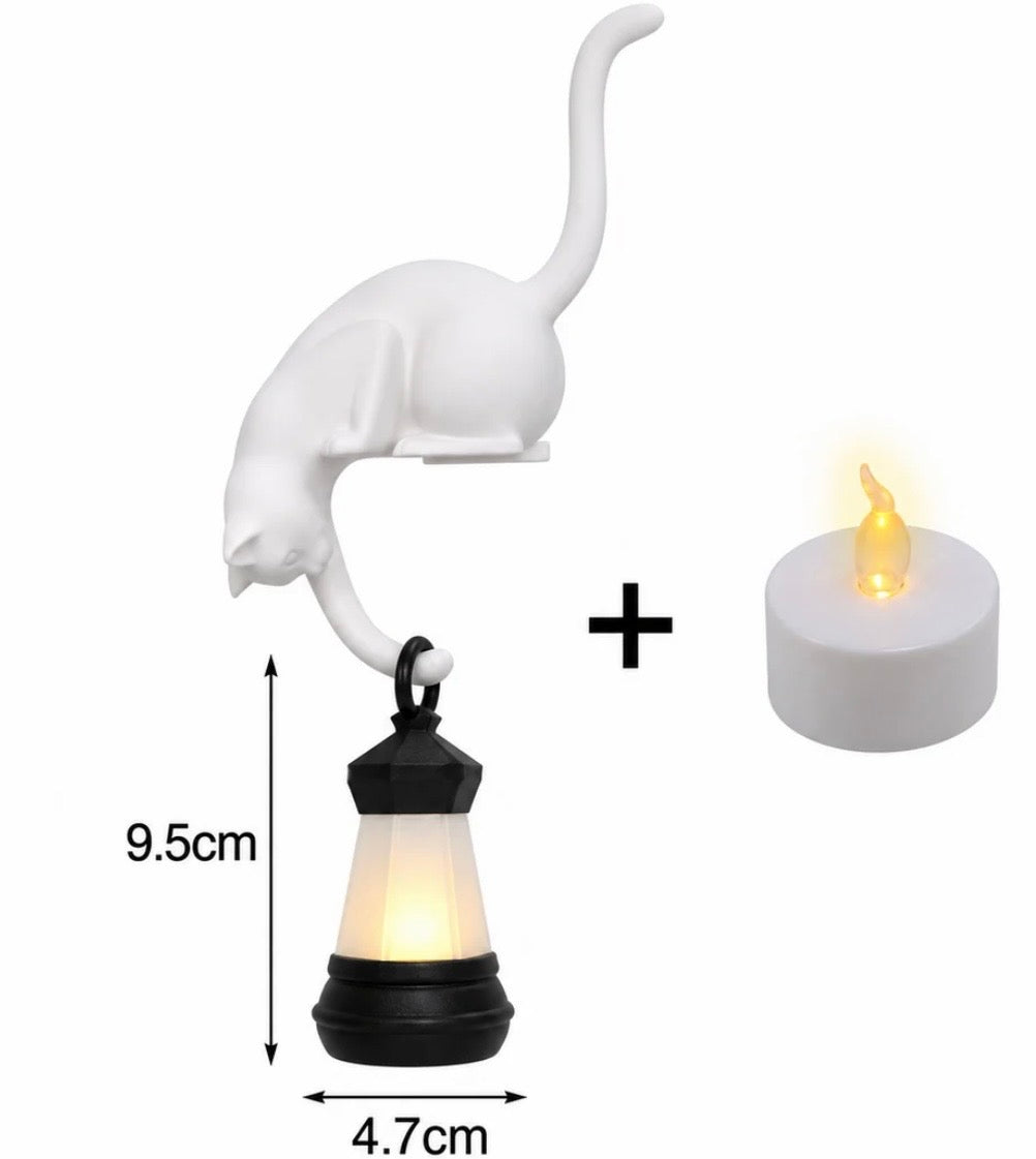 Hanging Cat Shelf Lantern